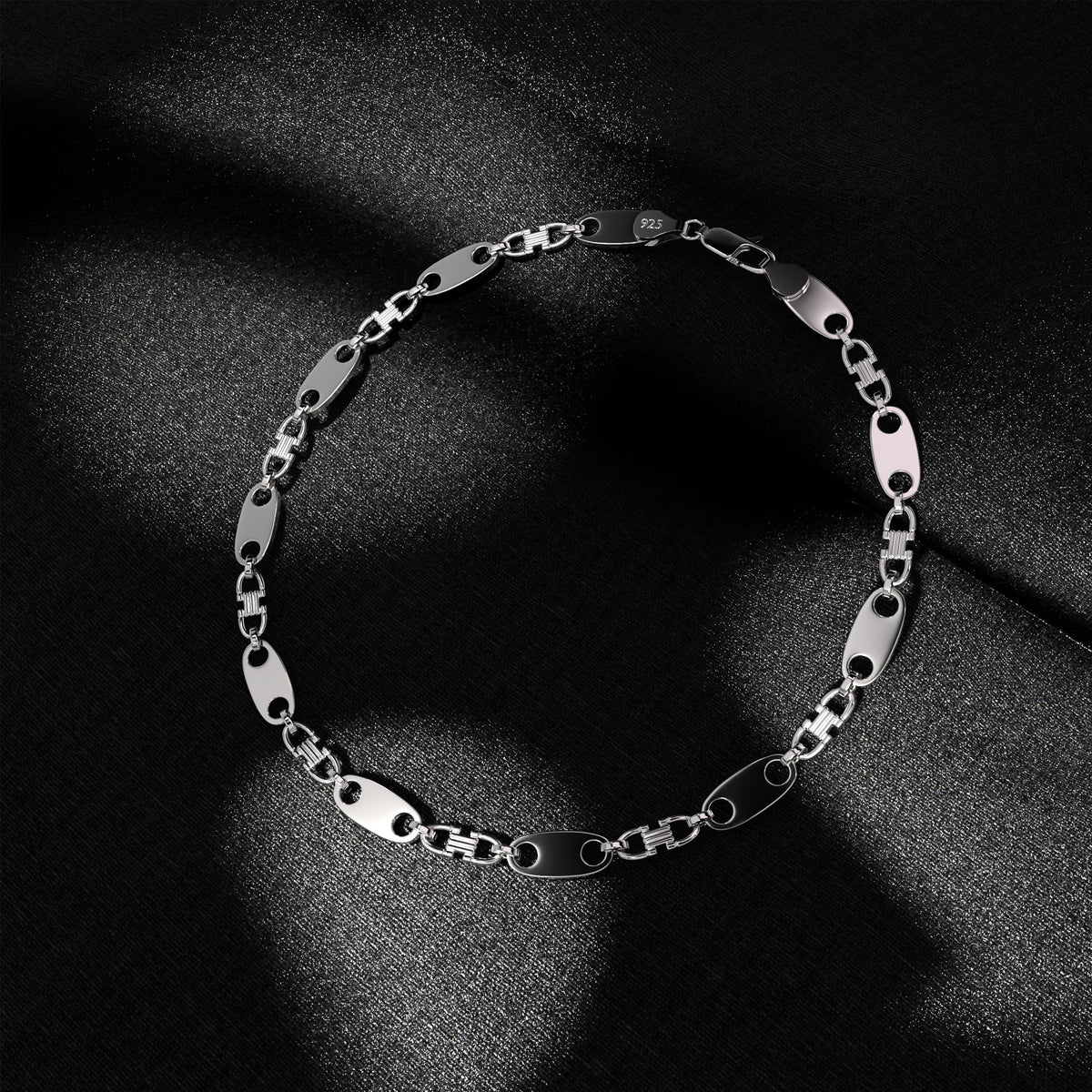 Plattenkette aus Silber 925 🥈 bestehend aus Armband & Halskette