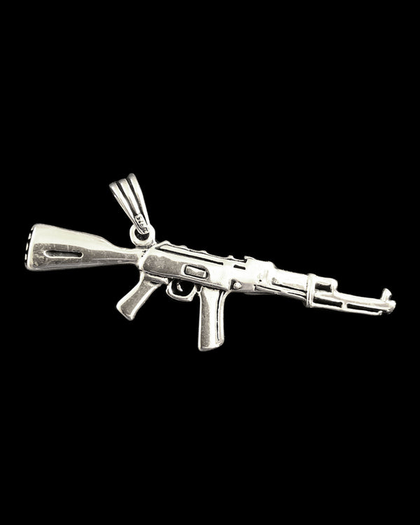 AK 47 Sturmgewähr Anhänger aus 925 Sterling Silber