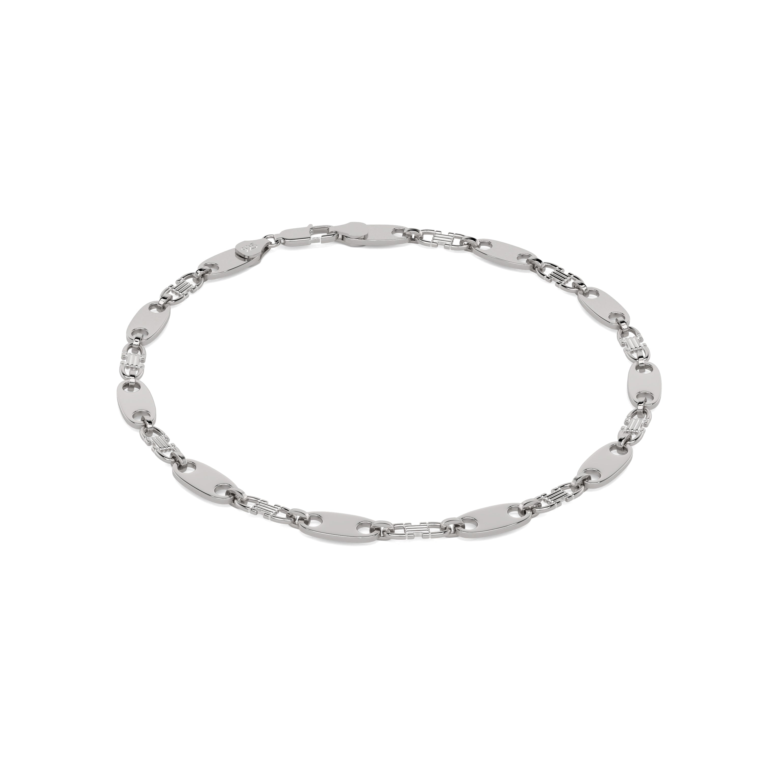 Plattenkette aus Silber 925 🥈 bestehend aus Armband & Halskette als S