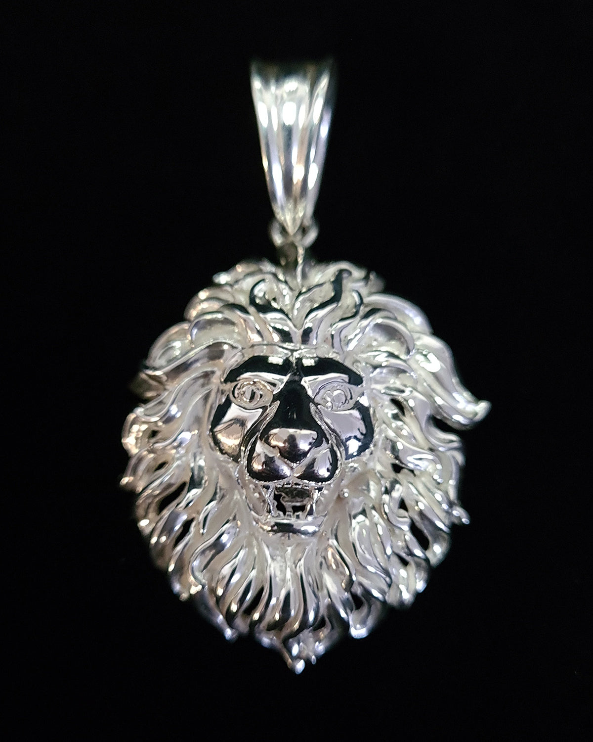 925 Sterling Löwen Großer Silber Anhänger – KINGSSILVER aus