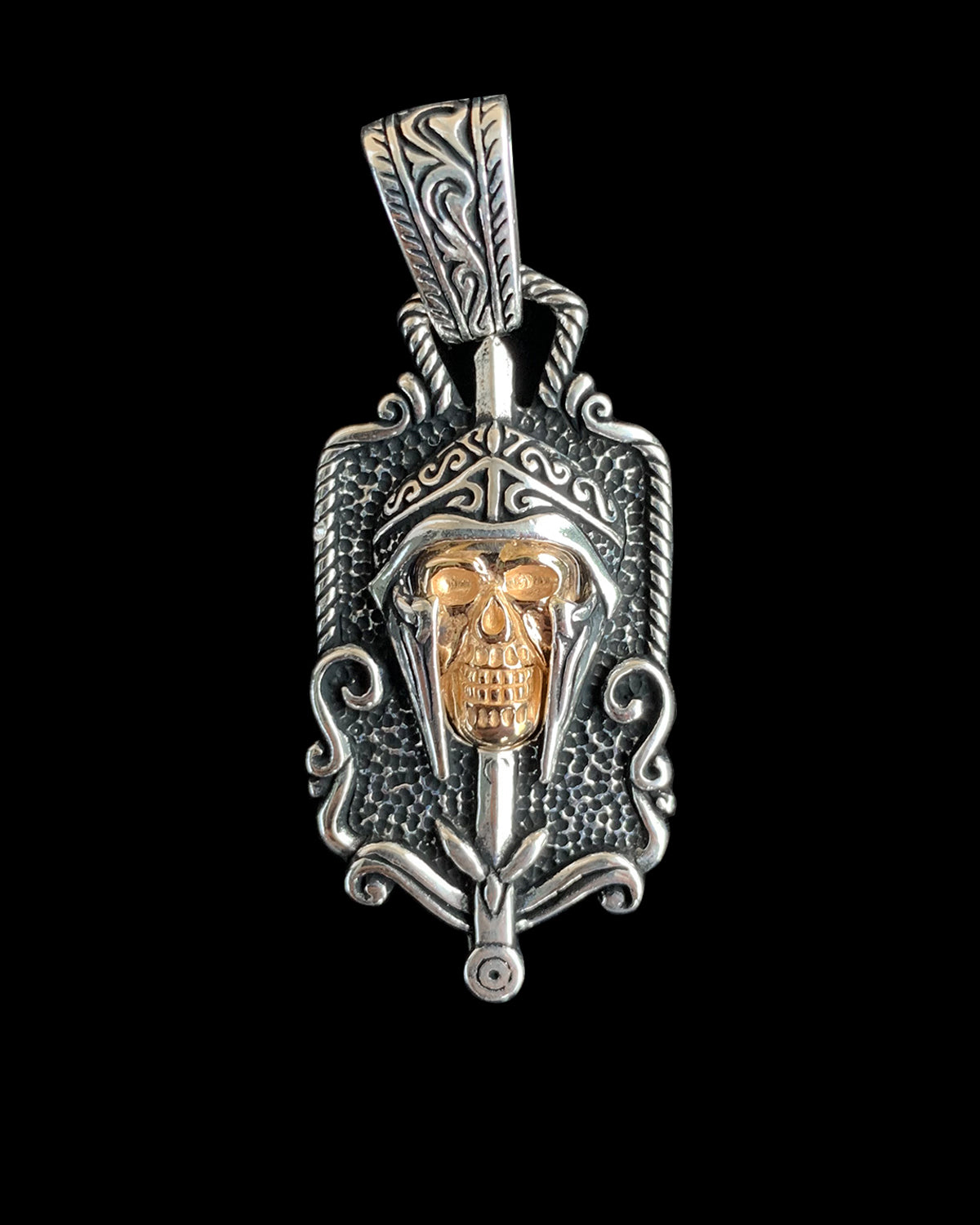 925 Sterling Silber Totenkopf Anhänger, Totenkopf Halskette